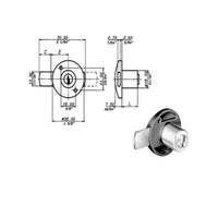 Serratura Mobili Catenaccio Lat.Ka 2131 Meroni