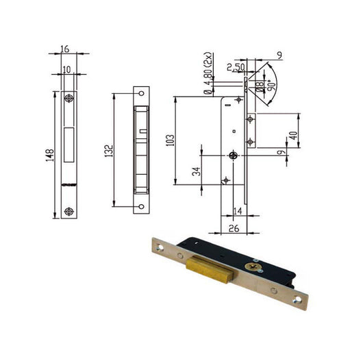 Serratura Mobili Infilare E14 Bq 100872 Omr