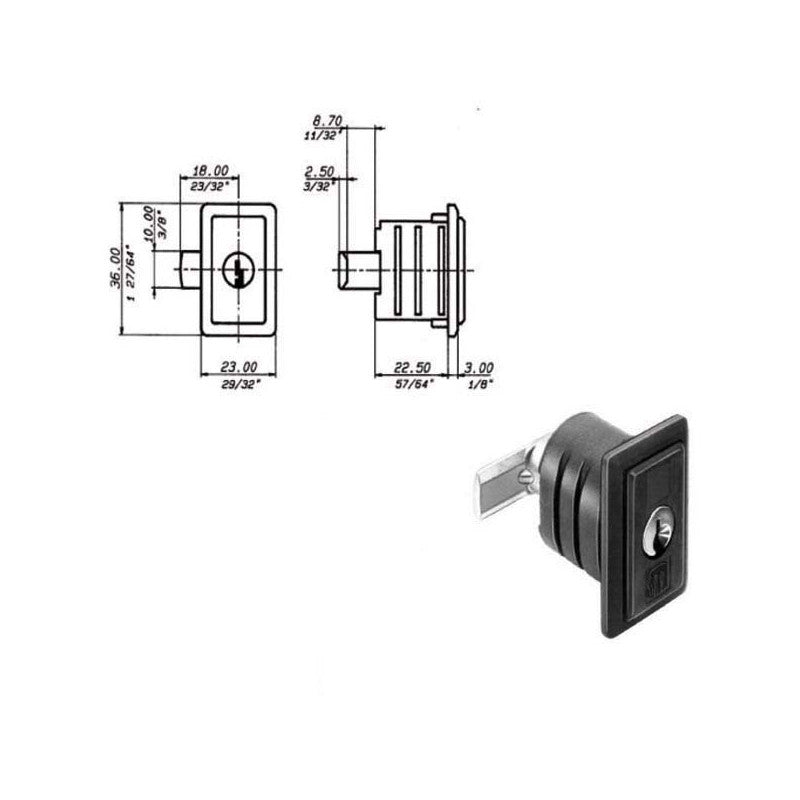 Serratura Mobili Push 2324 Meroni