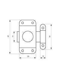 Serratura per mobili, 25mm, acciaio nichelato - THIRARD