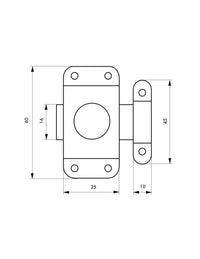 Serratura per mobili, 25mm, acciaio zincato - THIRARD