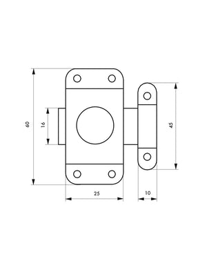Serratura per mobili, 25mm, acciaio zincato - THIRARD