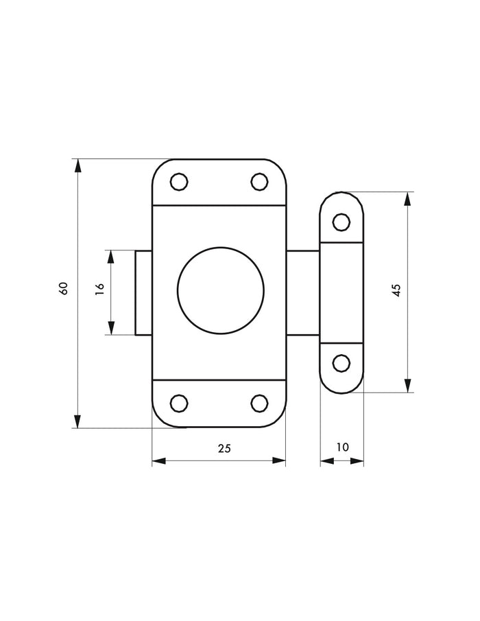 Serratura per mobili, 25mm, acciaio zincato - THIRARD