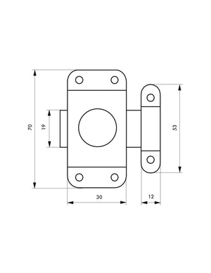 Serratura per mobili, 30mm, acciaio zincato - THIRARD