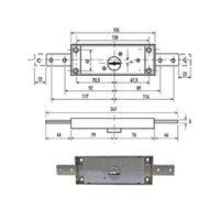 Serratura Serrande 2 Ch.Ori.Dirit.Dm 1600Ka Potent