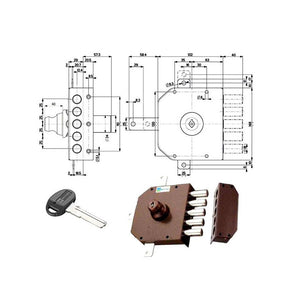 Serratura Sic.Quintupl.Dx Pompa 30642 Mottura
