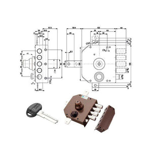 Serratura Sic.Quintupl.Dx Pompa 30652 Mottura