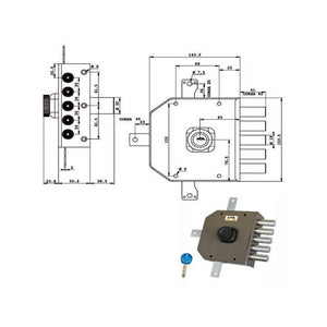 Serratura Sic.Quintupl.Dx Pompa Ja425 Moia