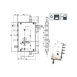 Serratura Sic.Quintupl.Dx Scrocco 85462 Mottura
