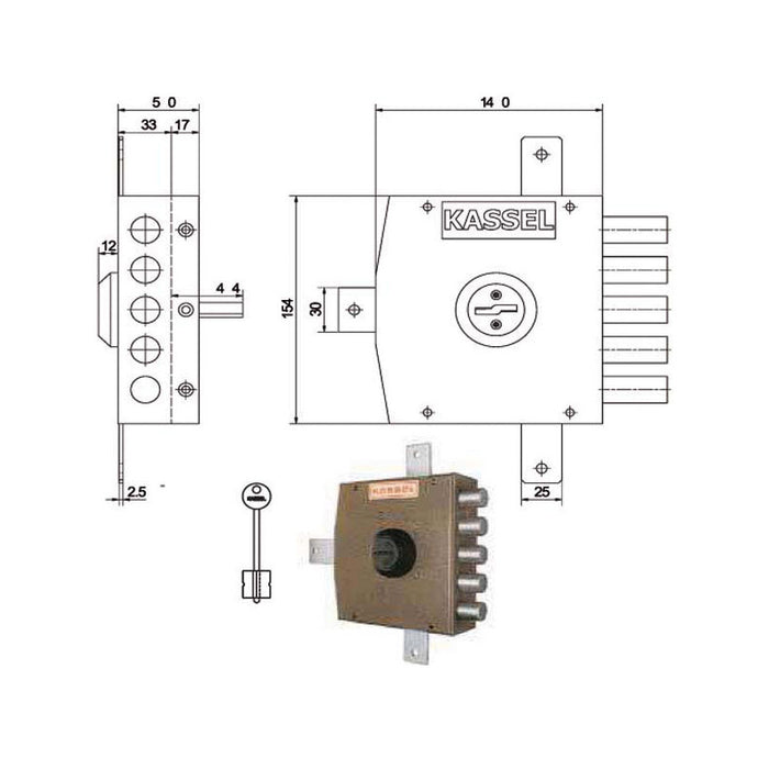 Serratura Sic.Quintuplice Dx Dm 1501 Kassel