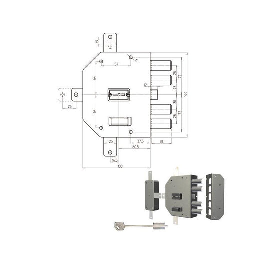 Serratura Sic.Quintuplice Dx Dm 2350 Cr