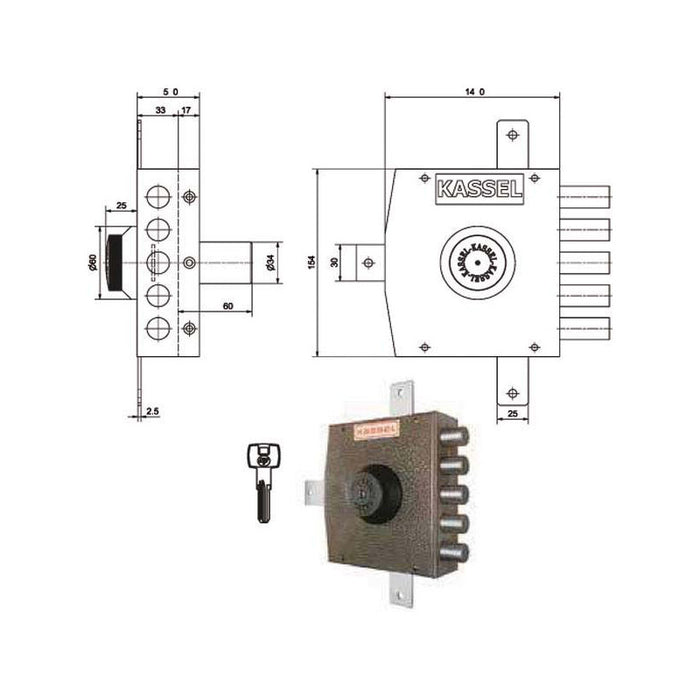 Serratura Sic.Quintuplice Dx Pompa 2501/Cp Kassel