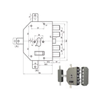 Serratura Sic.Quintuplice Sx Cil. 2350Pen Cr