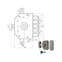 Serratura Sic.Quintuplice Sx Pompa 3300P Cr