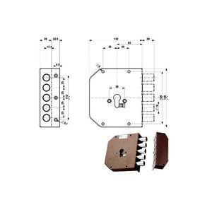 Serratura Sic.Semplice Dx 38600 Mottura