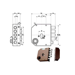Serratura Sic.Semplice Dx 38610 Mottura
