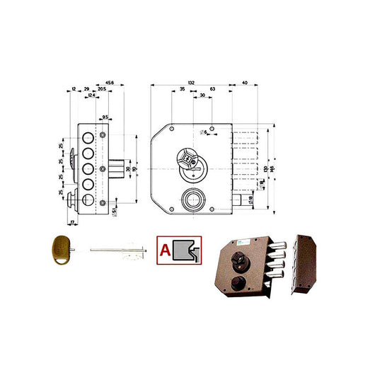 Serratura Sic.Semplice Dx Dm 20510 Mottura