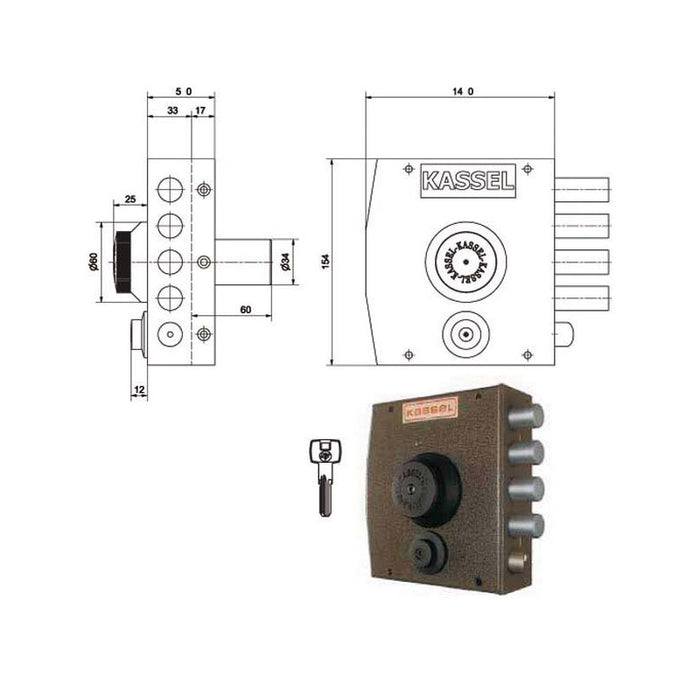 Serratura Sic.Semplice Dx Pompa 2151/Cp Kassel