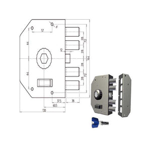 Serratura Sic.Semplice Dx Pompa 3050 Cr