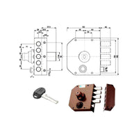 Serratura Sic.Semplice Dx Pompa 30612 Mottura