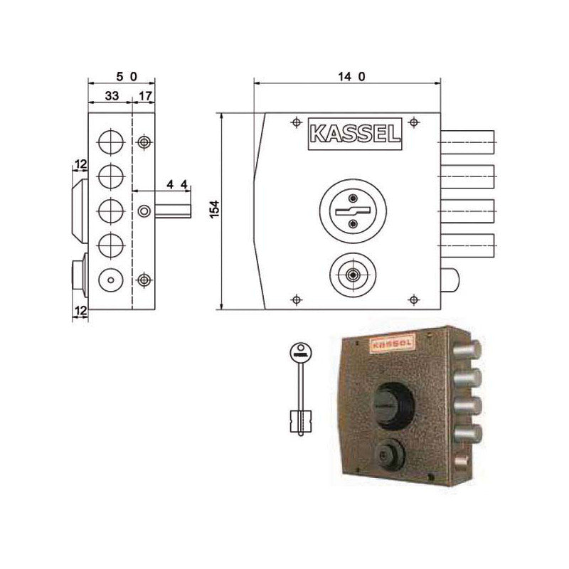 Serratura Sic.Semplice Sx Dm 1152 Kassel