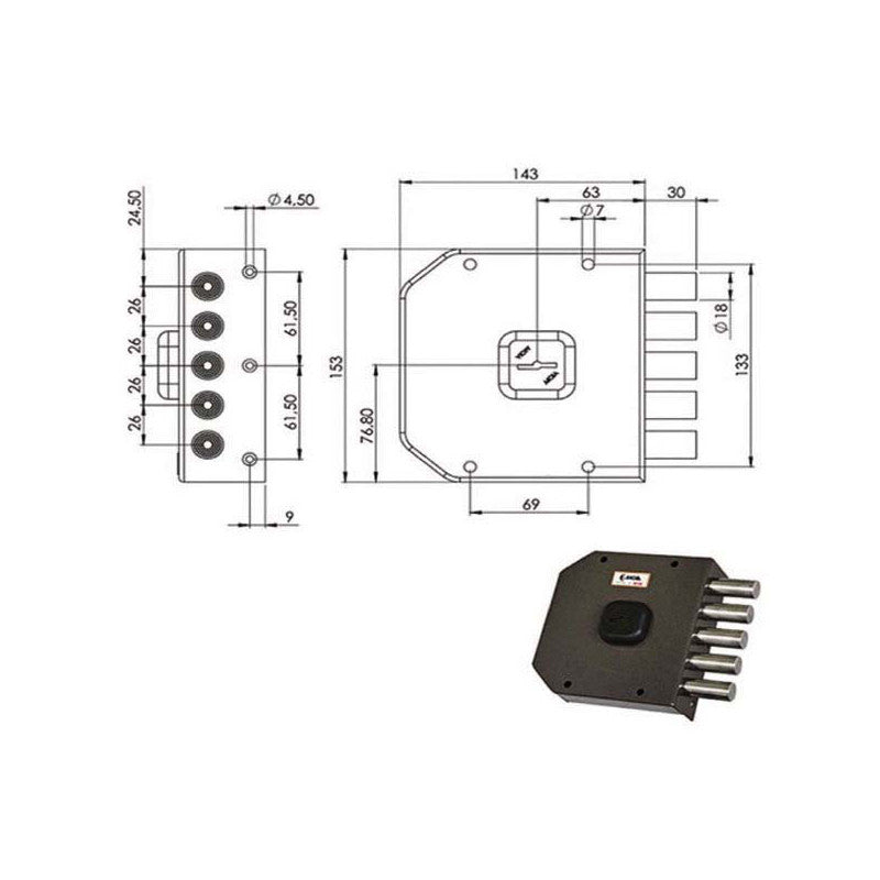 Serratura Sic.Semplice Sx Dm A411 Moia