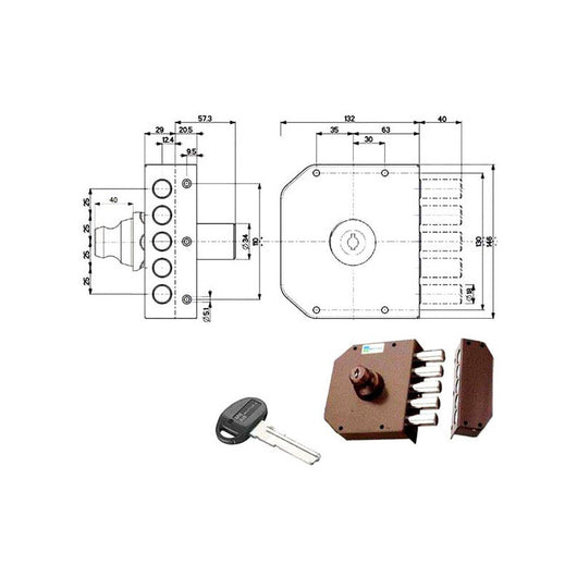 Serratura Sic.Semplice Sx Pompa 30602 Mottura