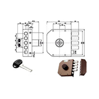 Serratura Sic.Semplice Sx Pompa 30611 Mottura