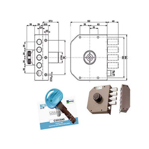 Serratura Sic.Semplice Sx Pompa 30611 Mottura