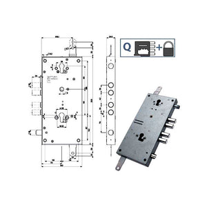 Serratura Sic.Triplice 898T1 Mottura