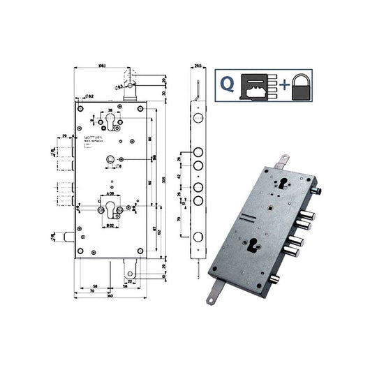 Serratura Sic.Triplice 898T1 Mottura