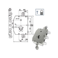Serratura Sic.Triplice 89E30 Mottura