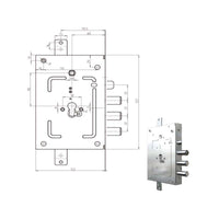 Serratura Sic.Triplice Cil. 2655G-52 Cr