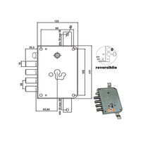 Serratura Sic.Triplice Cil. E63 Rce664/280 Moia