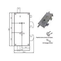 Serratura Sic.Triplice Cil. E70 Dx Gripstop Tesio