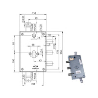 Serratura Sic.Triplice Cil. E73 663/561 Moia