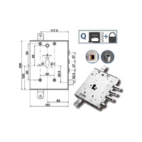 Serratura Sic.Triplice Dx 89457 Mottura