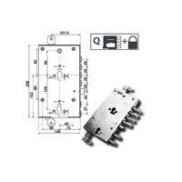Serratura Sic.Triplice Dx 89845 Mottura