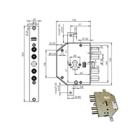 Serratura Sic.Triplice Dx Cil. E60 Cp954Dfb Moia