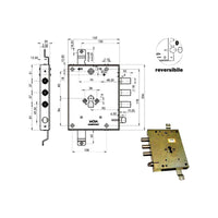 Serratura Sic.Triplice Dx Cil.E89 Rmga664/373 Moia