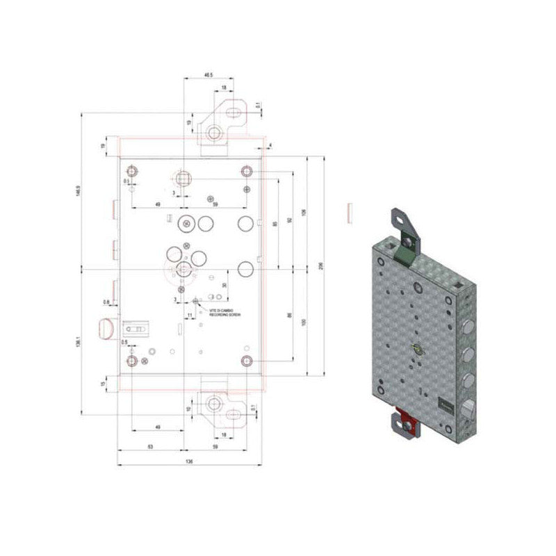 Serratura Sic.Triplice Dx Dm 8100Cer/63/37 Potent