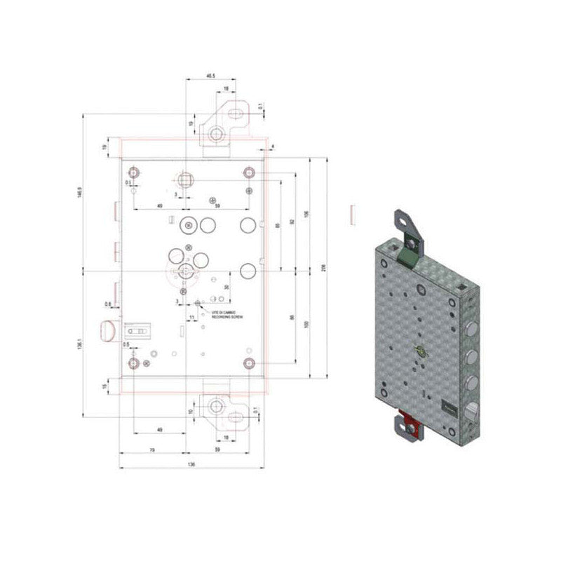 Serratura Sic.Triplice Dx Dm 8100Cer/73/37 Potent