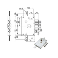 Serratura Sic.Triplice Dx Dm E63 6111-1De Atra