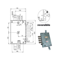 Serratura Sic.Triplice Dx Dm E73 614/281 Moia