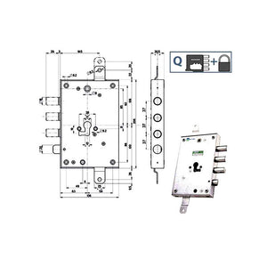 Serratura Sic.Triplice Dx Int 37 85571 Mottura