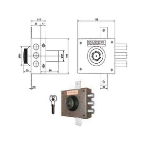 Serratura Sic.Triplice Dx Pompa 2201/Cp Kassel