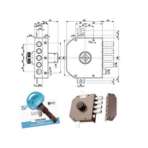 Serratura Sic.Triplice Dx Pompa 30631 Mottura