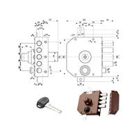 Serratura Sic.Triplice Dx Pompa 30632 Mottura