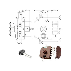 Serratura Sic.Triplice Dx Pompa 30632 Mottura