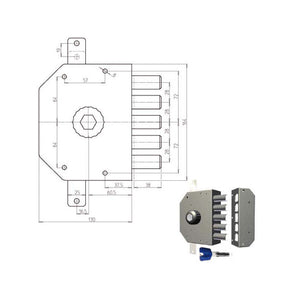 Serratura Sic.Triplice Dx Pompa 3200P Cr